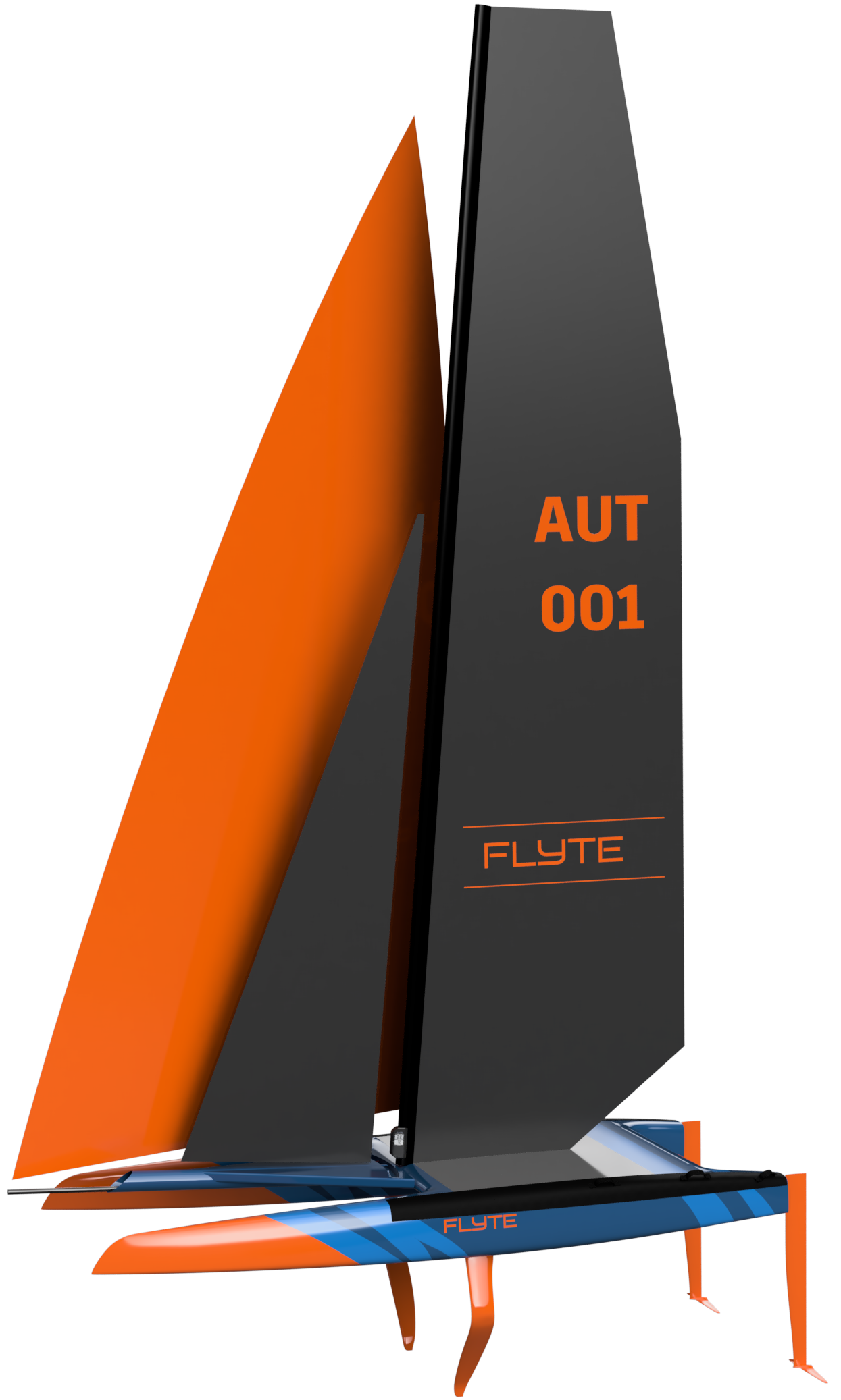 Flyte catamaran transparent rendering