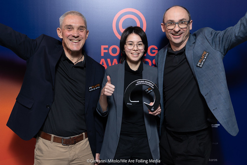 The Flyte team at the Foiling Awards 2026 ceremony in Genoa